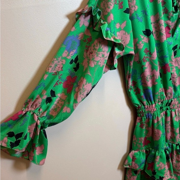 $320 Misa Los Angeles Green Floral Dress - Picture 8 of 11